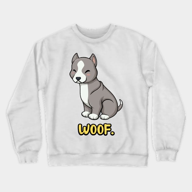 Chibi Kawaii Pitbull Dog Crewneck Sweatshirt by FoxyReign